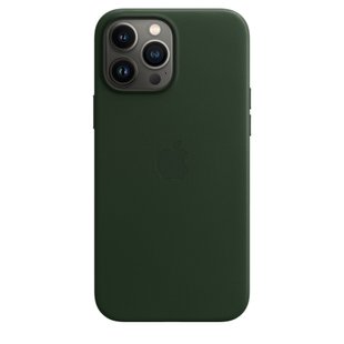 Чехол Apple Leather Case with MagSafe Sequoia Green (MM1Q3) для iPhone 13 Pro Max 4134 фото