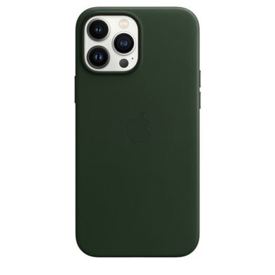 Чехол Apple Leather Case with MagSafe Sequoia Green (MM1Q3) для iPhone 13 Pro Max 4134 фото
