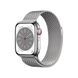 Смарт-годинник Apple Watch Series 8 GPS + Cellular, 41mm Silver Stainless Steel Case with Milanese Loop Silver (MNJ83) 4429 фото