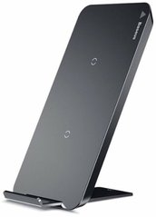 Беспроводное зарядное устройство Baseus WiC1 Qi Wireless Charging Pad Dual Coil with Holder (Black) 1345 фото