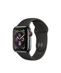 Apple Watch Series 4 (GPS+LTE) 40mm Space Black Stainless Steel Case with Black Sport Band (MTUN2) 2072 фото