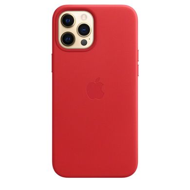 Чехол Apple Leather Case with MagSafe (PRODUCT) Red (MHKJ3) для iPhone 12 Pro Max 3851 фото