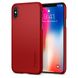 Защитный яркий чехол Spigen Thin Fit красный для iPhone X 1299 фото 2