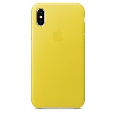 Кожаный чехол-накладка Apple  для iPhone 10 желтый (MRGJ2)