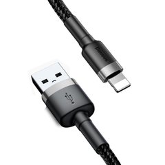 Кабель Baseus Cafule Cable USB For Lightning 2.4A 1m Gray/Black (CALKLF-BG1)