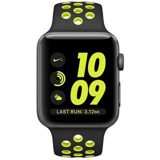 Apple Watch Nike+ 42mm Space Gray Aluminum Case with Black/Volt Nike Sport Band (MP0A2) 710 фото