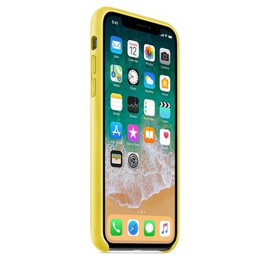 Шкіряний чохол-накладка Apple для iPhone 10 жовтий (MRGJ2) 1840 фото