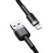 Кабель Baseus Cafule Cable USB For Lightning 2.4A 1m Gray/Black (CALKLF-BG1) 01156 фото 1