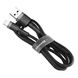 Кабель Baseus Cafule Cable USB For Lightning 2.4A 1m Gray/Black (CALKLF-BG1) 01156 фото 5