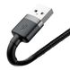 Кабель Baseus Cafule Cable USB For Lightning 2.4A 1m Gray/Black (CALKLF-BG1) 01156 фото 3