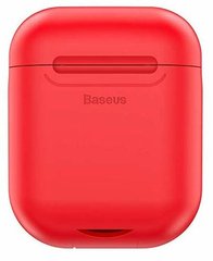 Чехол с беспроводной зарядкой BASEUS Wireless Charger for AirPods (RED) (WIAPPOD-09)