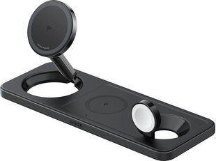 Беспроводное зарядное устройство Anker MagGo Wireless Charging Station [3-in-1 Pad] - Black (B25M1311) 20236 фото