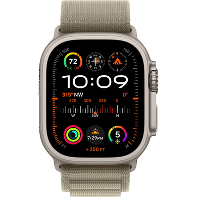 Apple Watch Ultra 2 GPS + Cellular 49mm Titanium Case with Olive Alpine Loop - Small (MREX3) 4418 фото