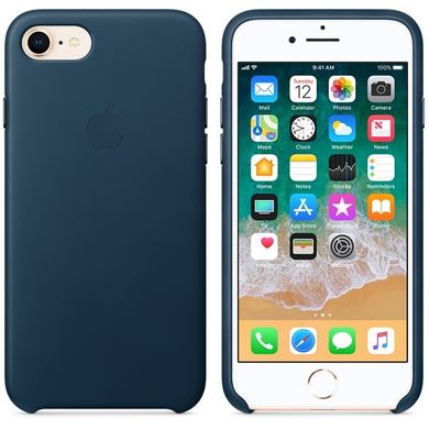Чохол Apple Leather Case Cosmos Blue (MQHF2) для iPhone 8/7 1426 фото