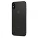 Матовый тонкий чехол Spigen Air Skin черный для iPhone X 1321 фото