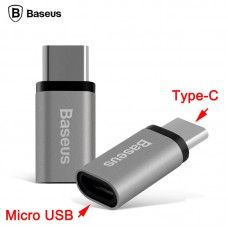 Адаптер Baseus Sharp Micro To Type-C Adapter Sky Gray (CATYPEC-DL0G) 1375 фото
