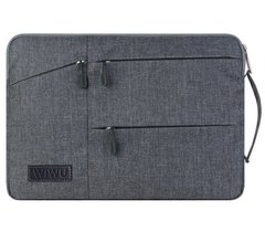 Сумка-карман для MacBook Pro 15'' WIWU Pocket Sleeve серая 1946 фото