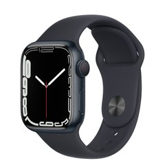 Apple Watch Series 7 GPS, 41mm Midnight Aluminium Case With Midnight Sport Band (MKMX3)