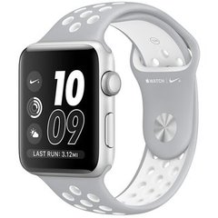 Apple Watch Nike+ 42mm Silver Aluminum Case with Silver/White Nike Sport Band (MNNT2) 712 фото