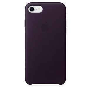 Чохол Apple Leather Case Dark Aubergine (MQHD2) для iPhone 8/7 1425 фото