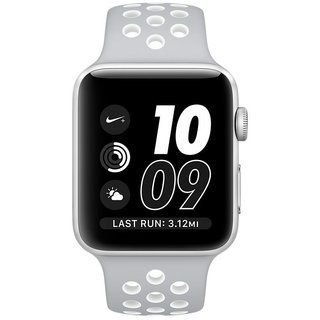 Apple Watch Nike+ 42mm Silver Aluminum Case with Silver/White Nike Sport Band (MNNT2) 712 фото