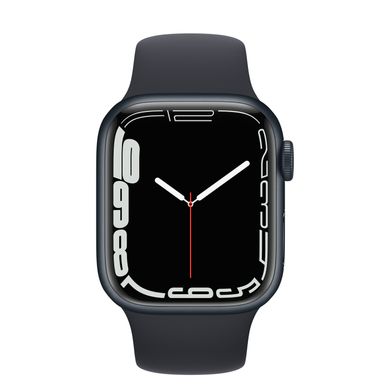 Apple Watch Series 7 GPS, 41mm Midnight Aluminium Case With Midnight Sport Band (MKMX3) 4137 фото