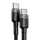 Кабель USB Type-C Baseus Cafule PD2.0 100W flash charging Type-C For Type-C cable (20V 5A) 2m Gray+Black (CATKLF-ALG1) 599 фото 2