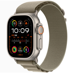 Apple Watch Ultra 2 GPS + Cellular 49mm Titanium Case with Olive Alpine Loop - Large (MRF03) 4434 фото