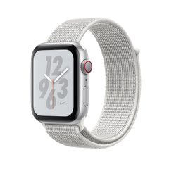 Apple Watch Series 4 Nike+ (GPS+LTE) 44mm Silver Aluminum Case with Summit White Nike Sport Loop (MTXA2)