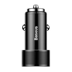Автозарядка BASEUS Small Screw 3.4A Dual-USB Smart and Safe Charging  (BLACK) (CAXLD-C01)