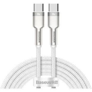 Кабель USB Type-C Baseus Cafule Metal Type-C to Type-C 2m White (CATJK-D02) 601 фото