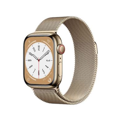 Смарт-годинник Apple Watch Series 8 GPS + Cellular, 45mm Gold Stainless Steel Case with Milanese Loop Gold (MNKQ3) 4433 фото