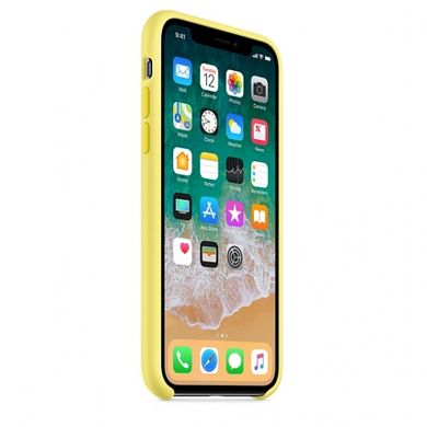Силиконовый чехол Apple лимонный (MRG32) для iPhone X 1843 фото