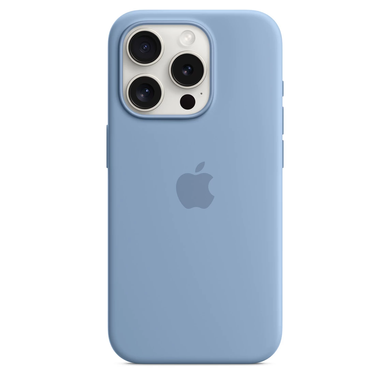 Чохол Apple iPhone 15 Pro Silicone Case with MagSafe - Winter Blue (MT1L3) 7812 фото