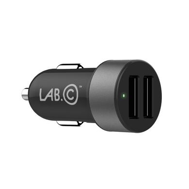 Автозарядка Lab.C Dual USB Car Charger A.L Space Gray (3.4 A) (LABC-582-GR_N) 847 фото