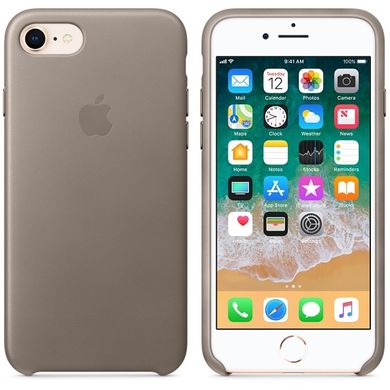 Чохол Apple Leather Case Taupe (MQH62) для iPhone 8/7 1424 фото