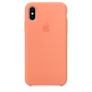 Силиконовый чехол-накладка Apple для iPhone X  (MRRC2)  Деловой персик 1844 фото