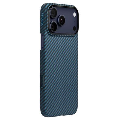 Чехол Pitaka Ultra-Slim Case with PitaTap for iPhone 17 Pro - 1500D Black/Blue [Twill] (KI1706BP)