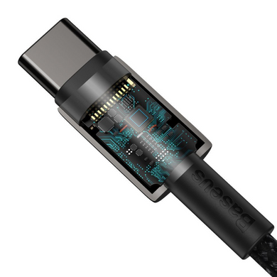Кабель USB Type-C Baseus USB Type-C to Type-C Tungsten Gold Fast Charging 2m Black (CATWJ-A01)