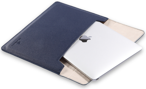 Элегантная кожаная папка Gearmax Ultra-Thin Sleeve для MacBook Pro 15'' Синяя 1948 фото