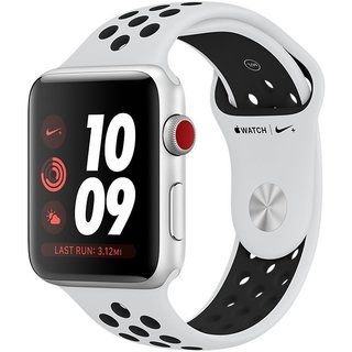 Apple Watch Series 3 Nike+ (GPS+LTE) 42mm Silver Aluminum Case with Pure Platinum/Black Nike Sport Band (MQLC2) 1591 фото