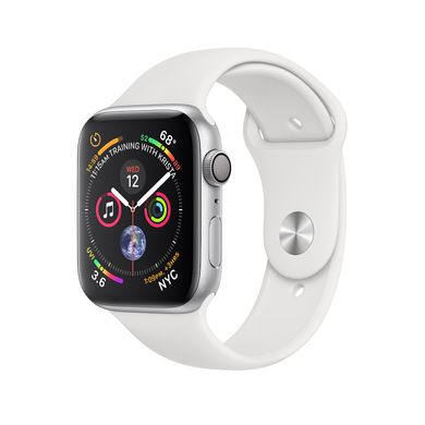 Apple Watch Series 4 (GPS) 44mm Silver Aluminum Case with White Sport Band (MU6A2) 2049 фото