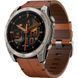 Смарт-годинник Garmin Fenix 8 51mm AMOLED Sapphire Carbon grey DLC w. Chestnut Leather Band (010-02905-40)