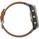 Смарт-годинник Garmin Fenix 8 51mm AMOLED Sapphire Carbon grey DLC w. Chestnut Leather Band (010-02905-40)