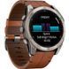 Смарт-годинник Garmin Fenix 8 51mm AMOLED Sapphire Carbon grey DLC w. Chestnut Leather Band (010-02905-40)