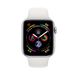 Apple Watch Series 4 (GPS) 44mm Silver Aluminum Case with White Sport Band (MU6A2) 2049 фото 2