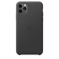 Чехол кожаный Apple Leather Case для iPhone 11 Pro Black (MWYE2)