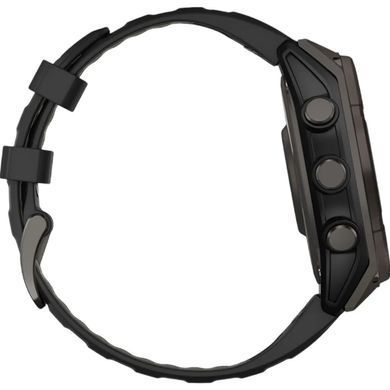 Спортивные часы Garmin Fenix 8 47mm Solar Sapphire Carbon Gray DLC Titanium w. Black/Pebble Gray S. Band (010-02906-10/11)