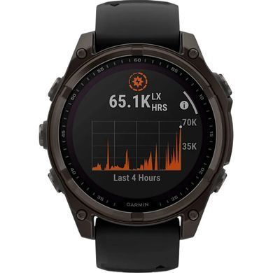 Спортивные часы Garmin Fenix 8 47mm Solar Sapphire Carbon Gray DLC Titanium w. Black/Pebble Gray S. Band (010-02906-10/11)