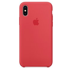 Оригінальний силіконовий чохол-накладка Apple для iPhone X (MRG12) Червона малина